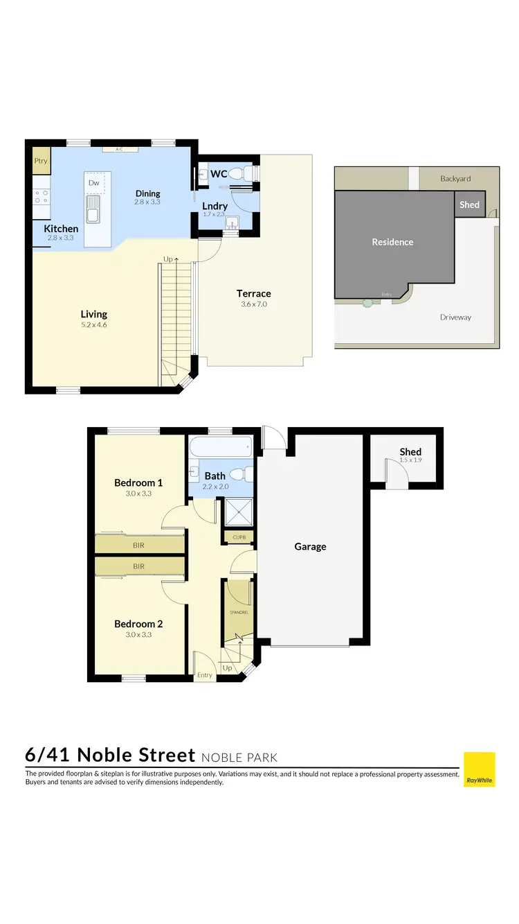Floorplan of Homely townhouse listing, 6/41 Noble Street, Noble Park VIC 3174