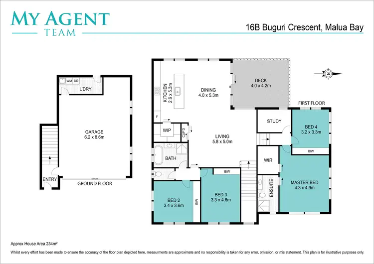 Floorplan of Homely house listing, 16B Buguri Crescent, Malua Bay NSW 2536