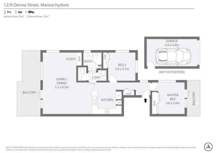 Floorplan of Homely apartment listing, 12/9 Denna Street, Maroochydore QLD 4558