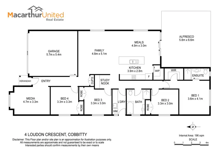 Floorplan of Homely house listing, 4 Loudon Crescent, Cobbitty NSW 2570