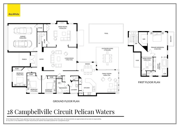 Floorplan of Homely house listing, 28 Campbellville Circuit, Pelican Waters QLD 4551