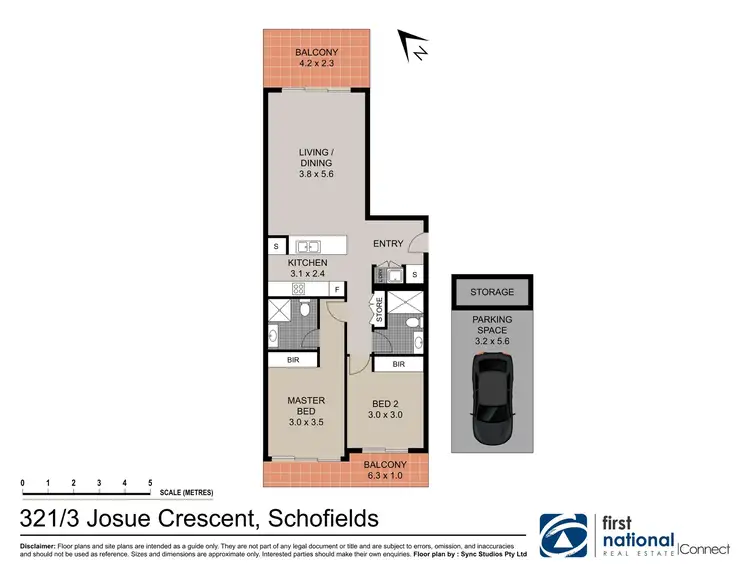 Floorplan of Homely apartment listing, 321/3 Josue Cres, Tallawong NSW 2762