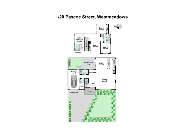Floorplan of Homely house listing, 1/20 Pascoe Street, Westmeadows VIC 3049