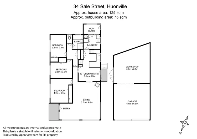 Floorplan of Homely house listing, 34 Sale Street, Huonville TAS 7109