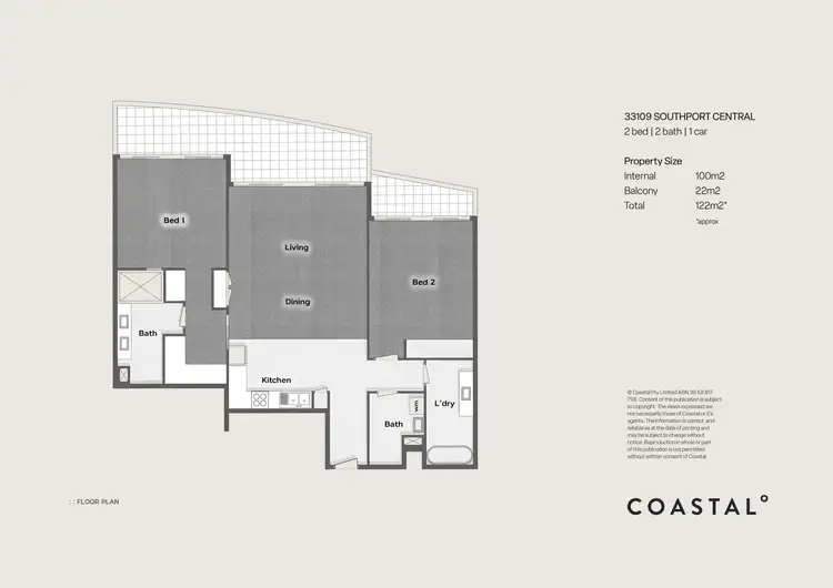 Floorplan of Homely apartment listing, 33109/9 Lawson Street, Southport QLD 4215