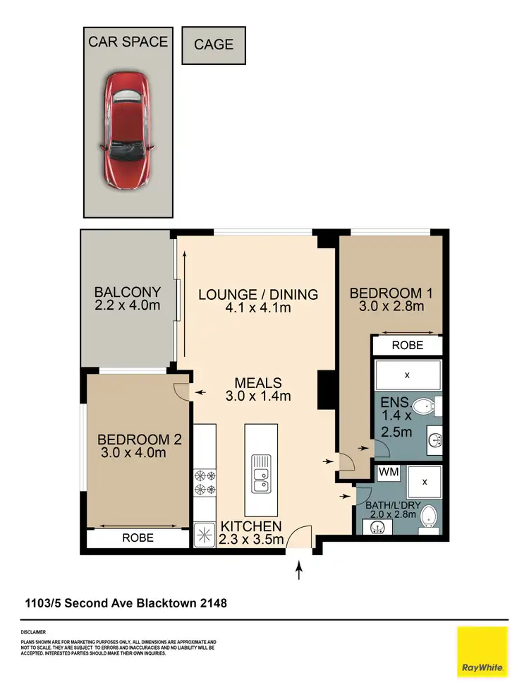 Floorplan of Homely apartment listing, 1103/5 Second Avenue, Blacktown NSW 2148