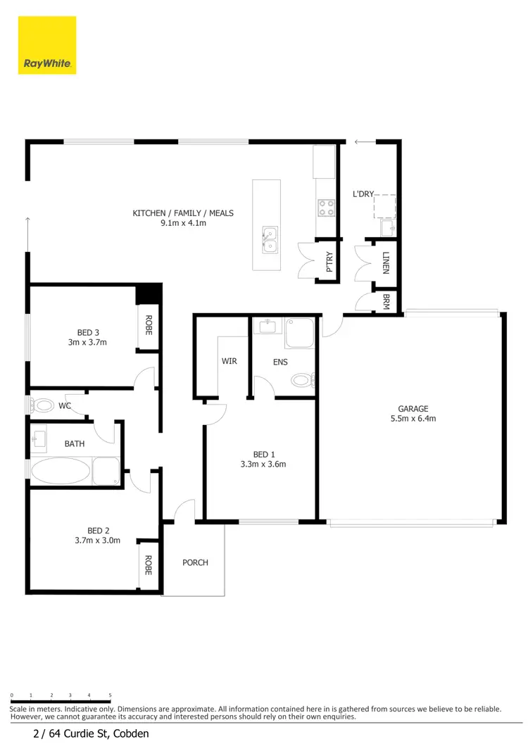 Floorplan of Homely townhouse listing, 2/64 Curdie Street, Cobden VIC 3266