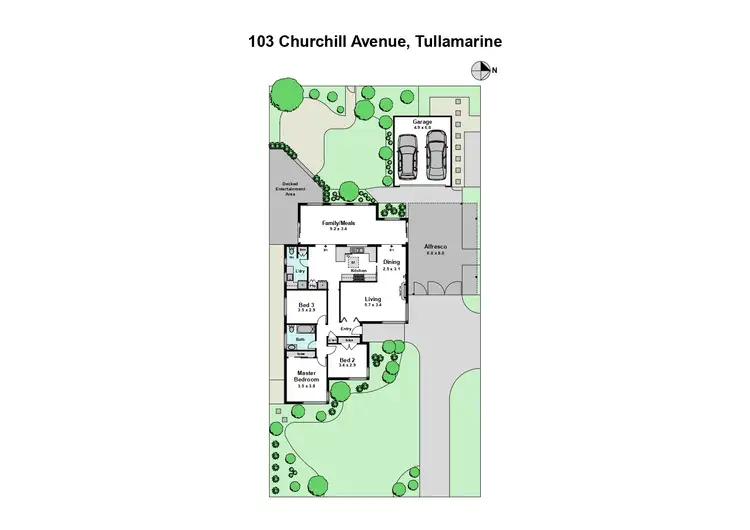 Floorplan of Homely house listing, 103 Churchill Avenue, Tullamarine VIC 3043