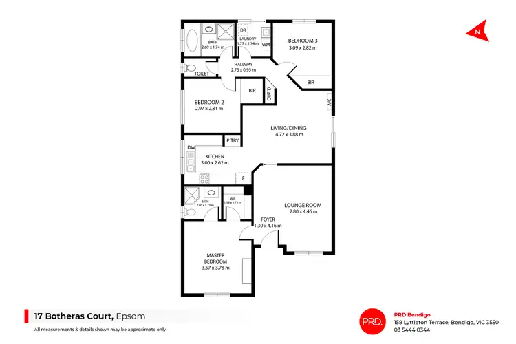Floorplan of Homely house listing, 17 Botheras Court, Epsom VIC 3551