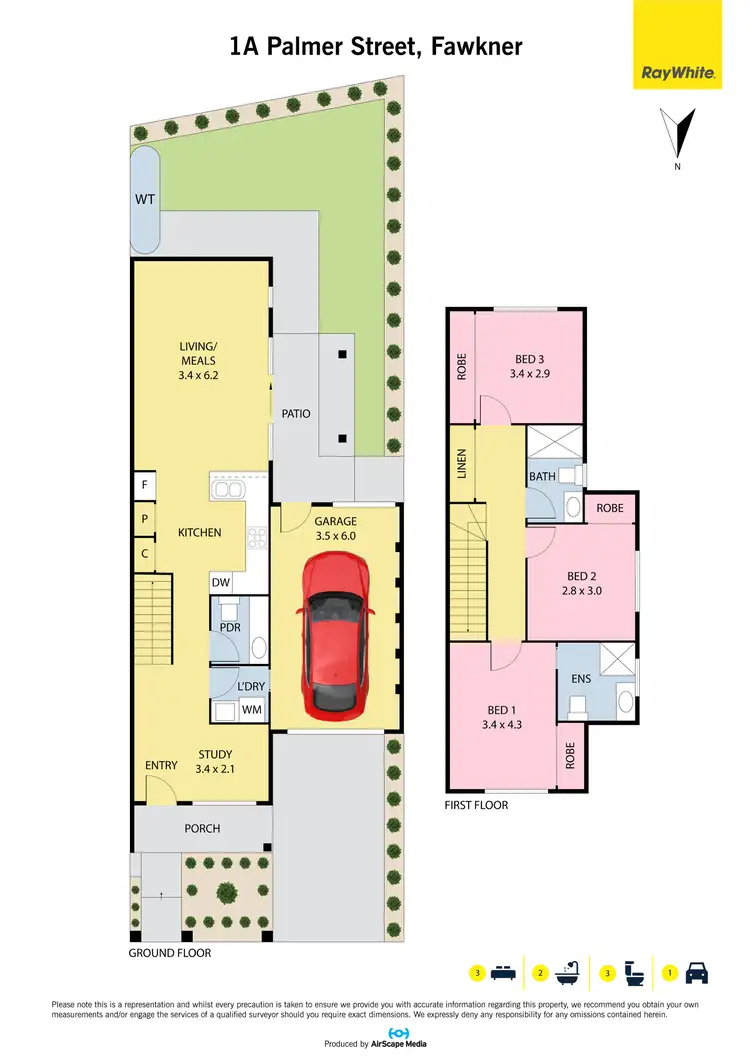 Floorplan of Homely townhouse listing, 1A Palmer Street, Fawkner VIC 3060