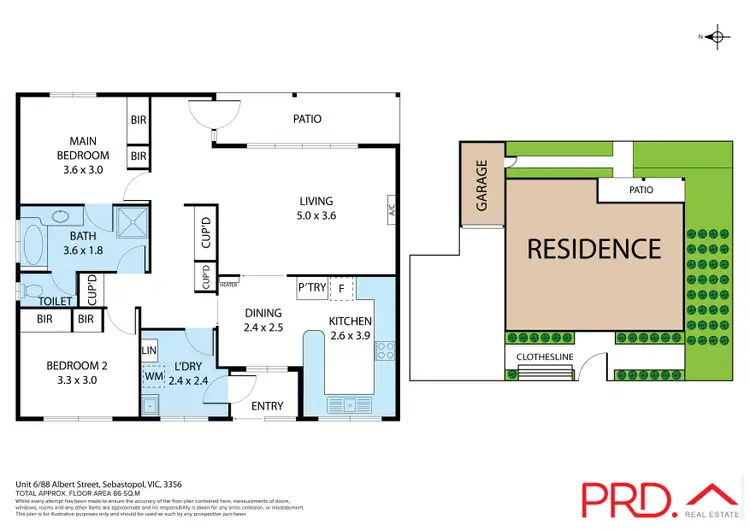 Floorplan of Homely unit listing, 6/88 Albert Street, Sebastopol VIC 3356