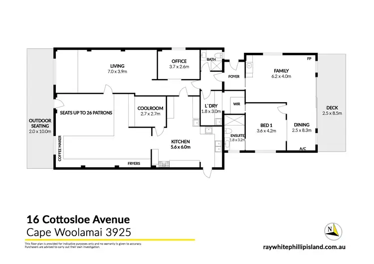 Floorplan of Homely house listing, 16 Cottosloe Avenue, Cape Woolamai VIC 3925