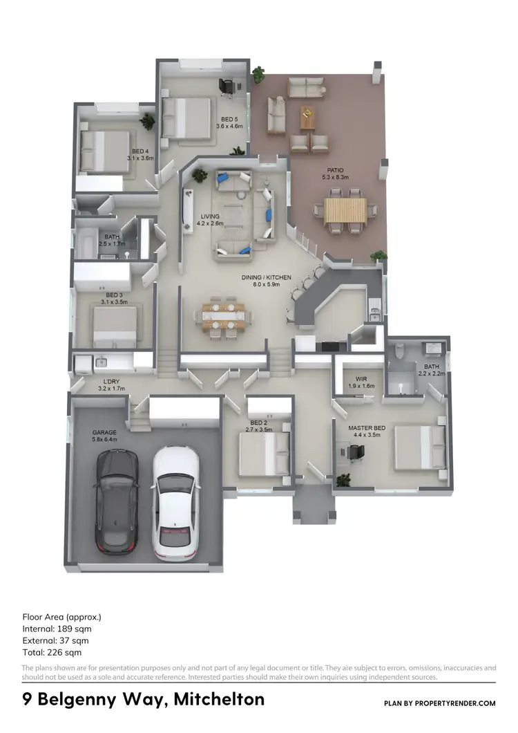 Floorplan of Homely house listing, 9 Belgenny Way, Mitchelton QLD 4053