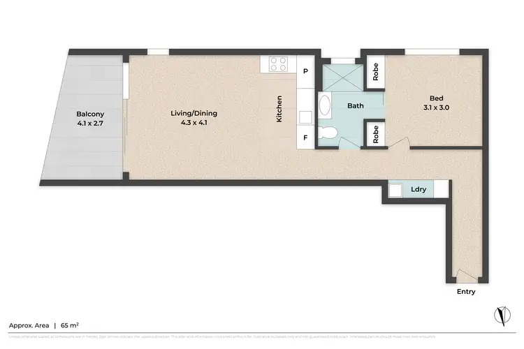 Floorplan of Homely unit listing, 402/3-9 Union Street, Nundah QLD 4012