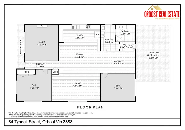 Floorplan of Homely house listing, 84 Tyndall Street, Orbost VIC 3888