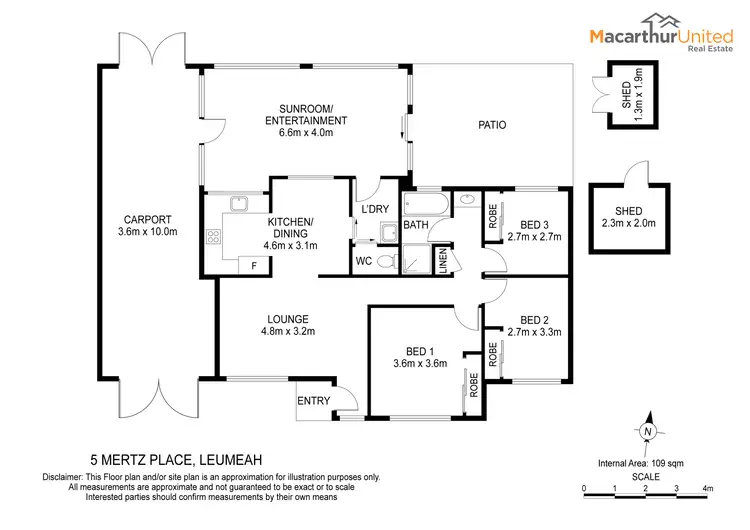 Floorplan of Homely house listing, 5 Mertz Place, Leumeah NSW 2560