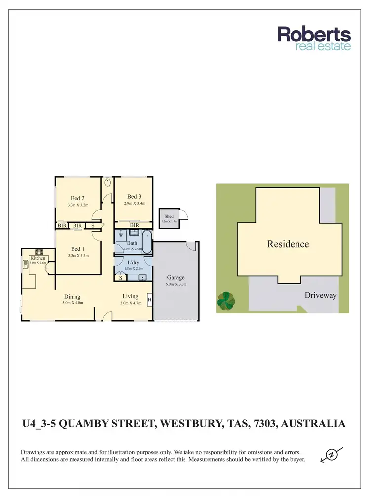 Floorplan of Homely unit listing, 4/3-5 Quamby Street, Westbury TAS 7303