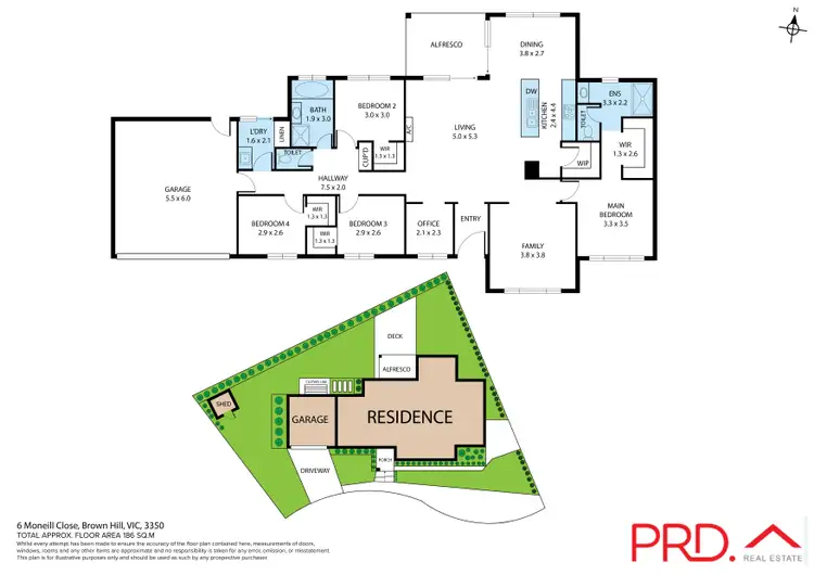Floorplan of Homely house listing, 6 Moneill Close, Brown Hill VIC 3350