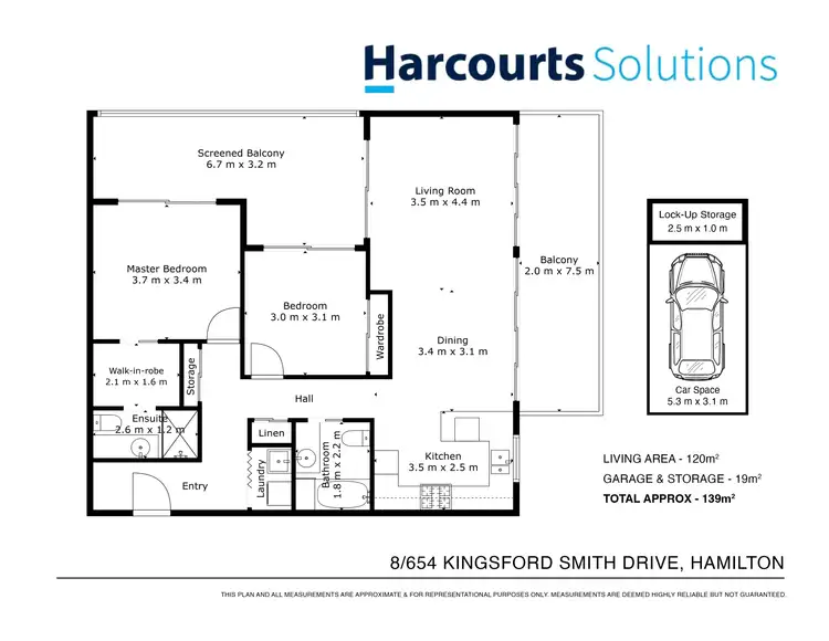 Floorplan of Homely unit listing, 8/654 Kingsford Smith Drive, Hamilton QLD 4007