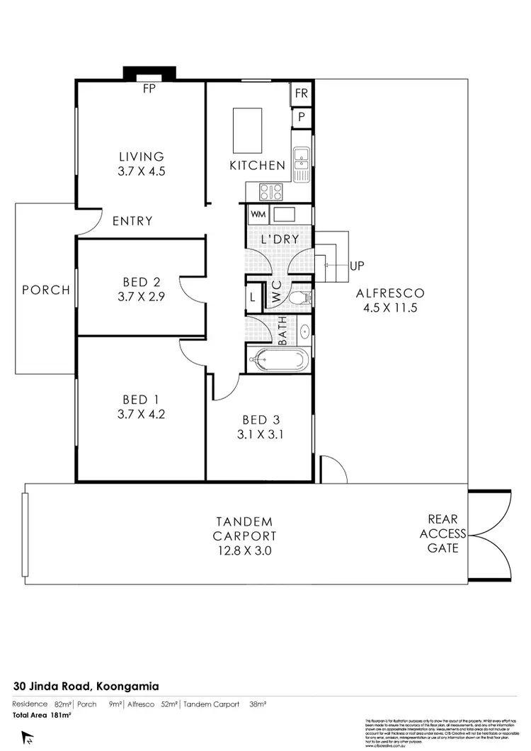 Floorplan of Homely house listing, 30 Jinda Road, Koongamia WA 6056