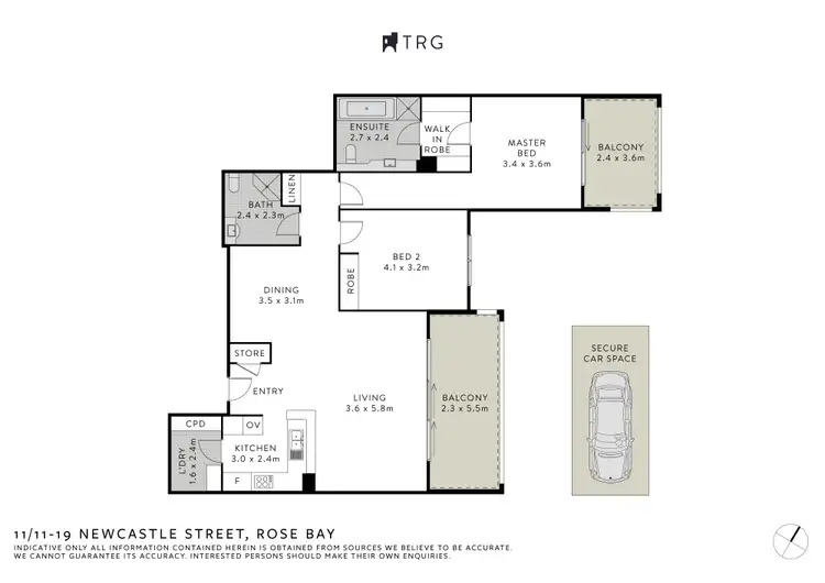 Floorplan of Homely apartment listing, 11/11-19 Newcastle Street, Rose Bay NSW 2029