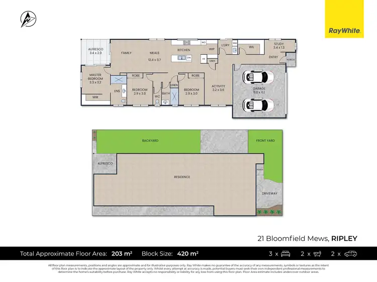 Floorplan of Homely house listing, 21 Bloomfield Mews, Ripley QLD 4306