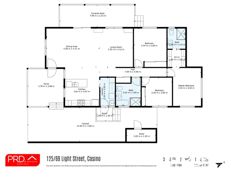 Floorplan of Homely house listing, 125 Cockatoo Close / 69 Light Street, Casino NSW 2470