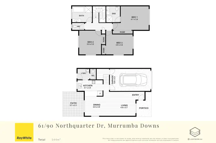 Floorplan of Homely townhouse listing, 61/90 Northquarter Drive, Murrumba Downs QLD 4503