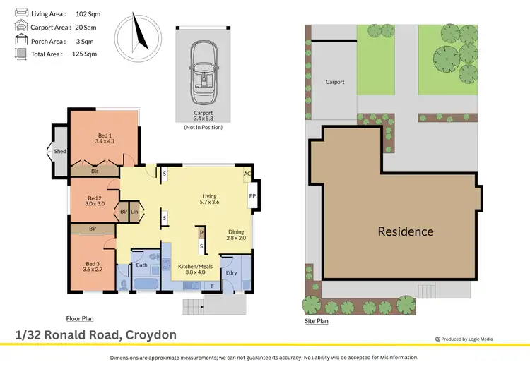 Floorplan of Homely unit listing, 1/32 Ronald Road, Croydon VIC 3136