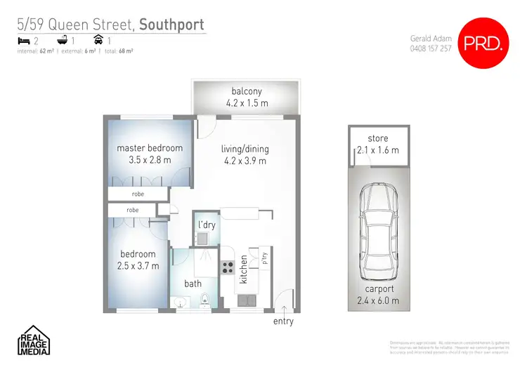 Floorplan of Homely unit listing, 5/59-61 Queen Street, Southport QLD 4215