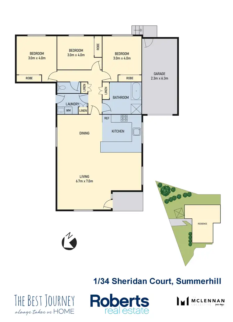 Floorplan of Homely house listing, 1/34 Sheridan Court, Summerhill TAS 7250