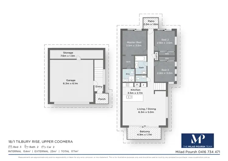 Floorplan of Homely townhouse listing, 18/1 Tilbury Rise, Upper Coomera QLD 4209