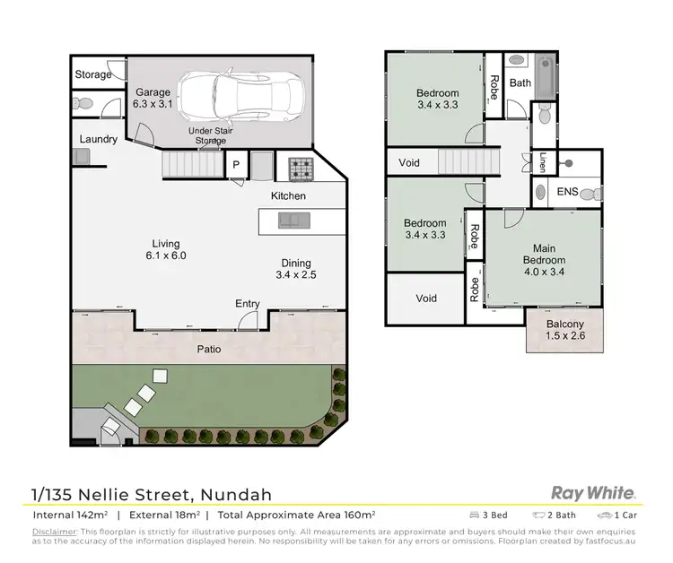 Floorplan of Homely townhouse listing, 1/135 Nellie Street, Nundah QLD 4012