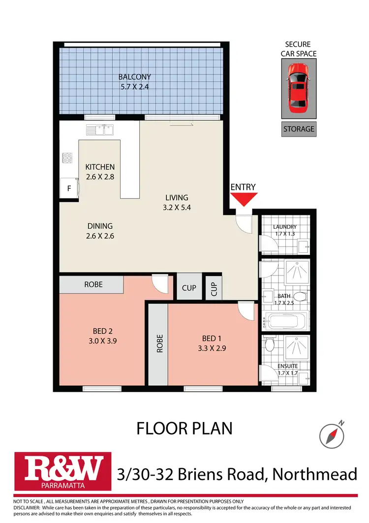 Floorplan of Homely unit listing, 3/30-32 Briens Road, Northmead NSW 2152
