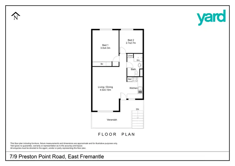 Floorplan of Homely apartment listing, 7/9 Preston Point Road, East Fremantle WA 6158