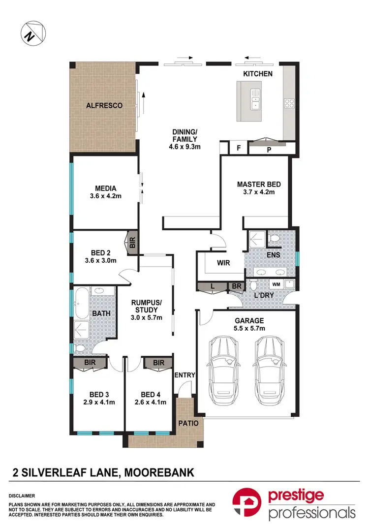 Floorplan of Homely house listing, 2 Silverleaf Lane, Moorebank NSW 2170