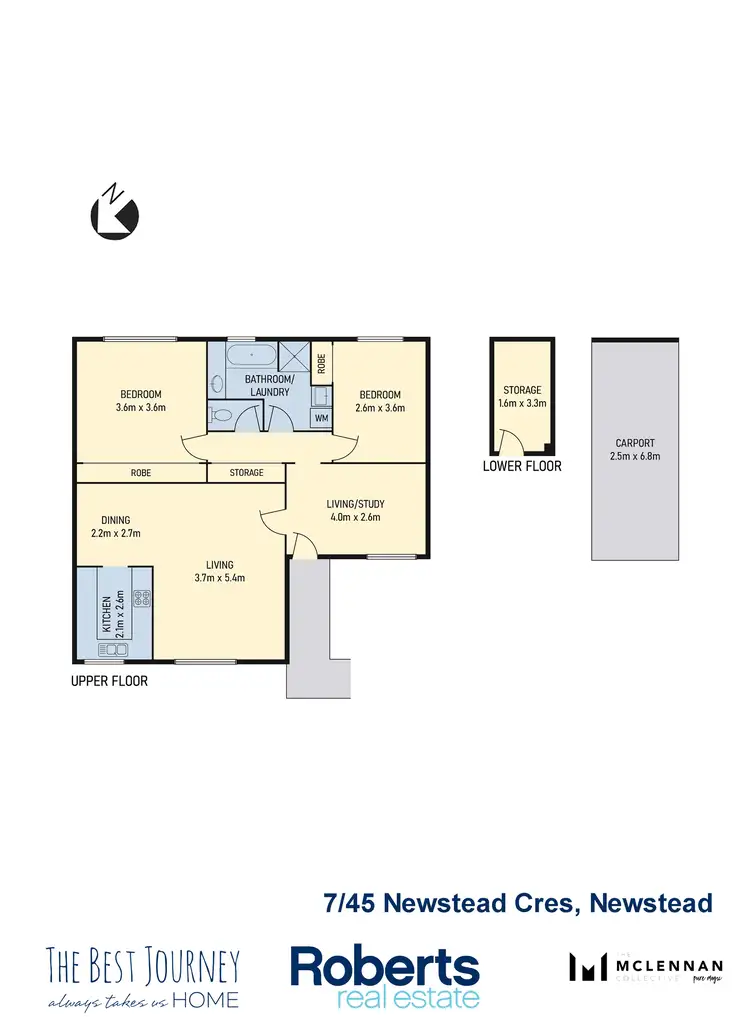 Floorplan of Homely unit listing, 7/45 Newstead Crescent, Newstead TAS 7250