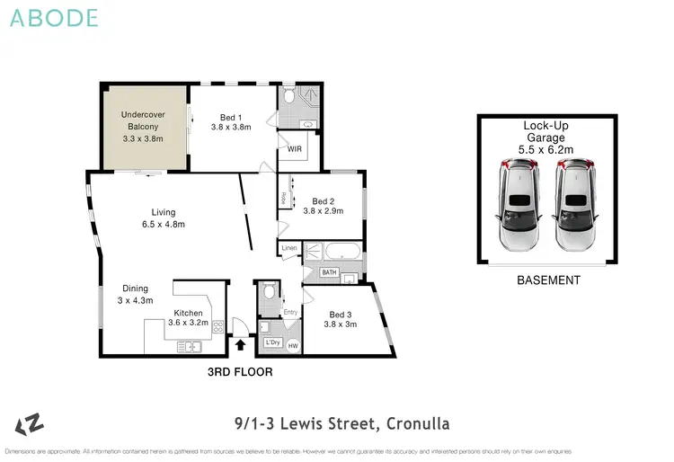 Floorplan of Homely apartment listing, 9/1-3 Lewis Street, Cronulla NSW 2230