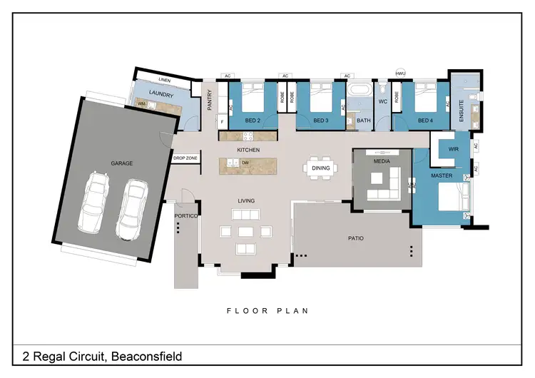 Floorplan of Homely house listing, 2 Regal Circuit, Beaconsfield QLD 4740