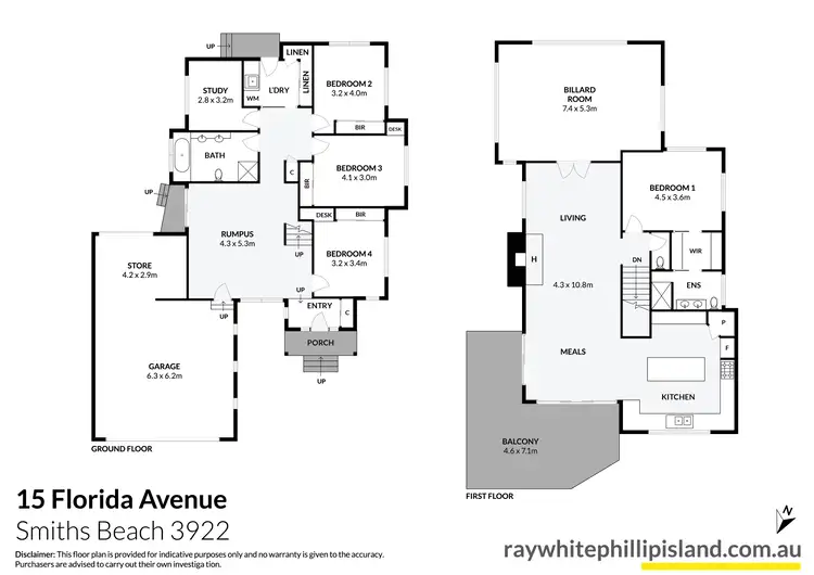 Floorplan of Homely house listing, 15 Florida Avenue, Smiths Beach VIC 3922