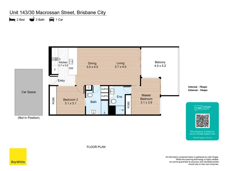 Floorplan of Homely apartment listing, 143/30 Macrossan Street, Brisbane City QLD 4000