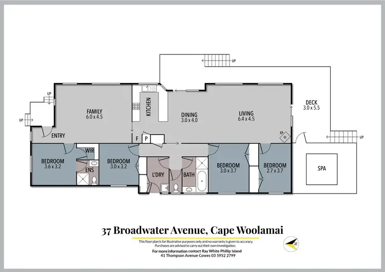 Floorplan of Homely house listing, 37 Broadwater Avenue, Cape Woolamai VIC 3925