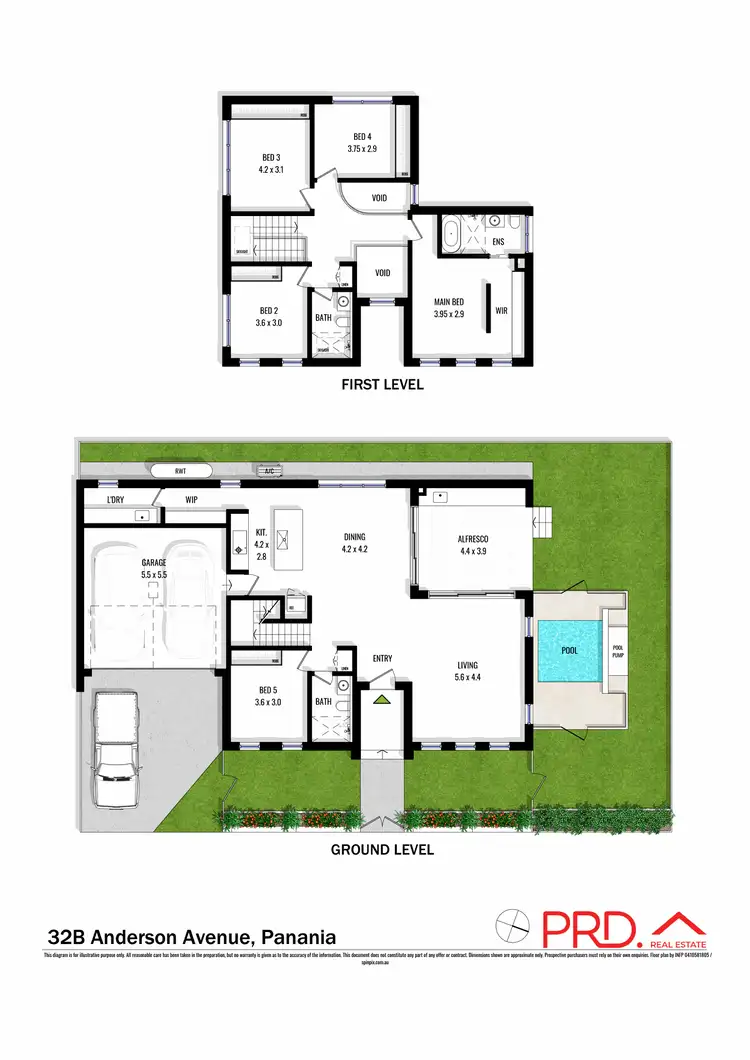 Floorplan of Homely semi-detached listing, 32b Anderson Ave, Panania NSW 2213