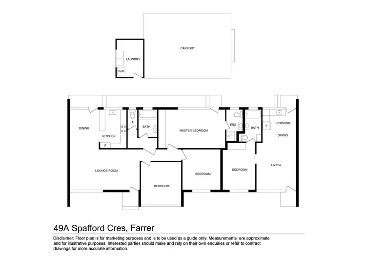 Floorplan of Homely block of units listing, 49A Spafford Crescent, Farrer ACT 2607