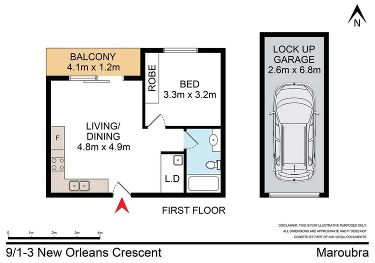 Floorplan of Homely apartment listing, 9/1-3 New Orleans Crescent, Maroubra NSW 2035