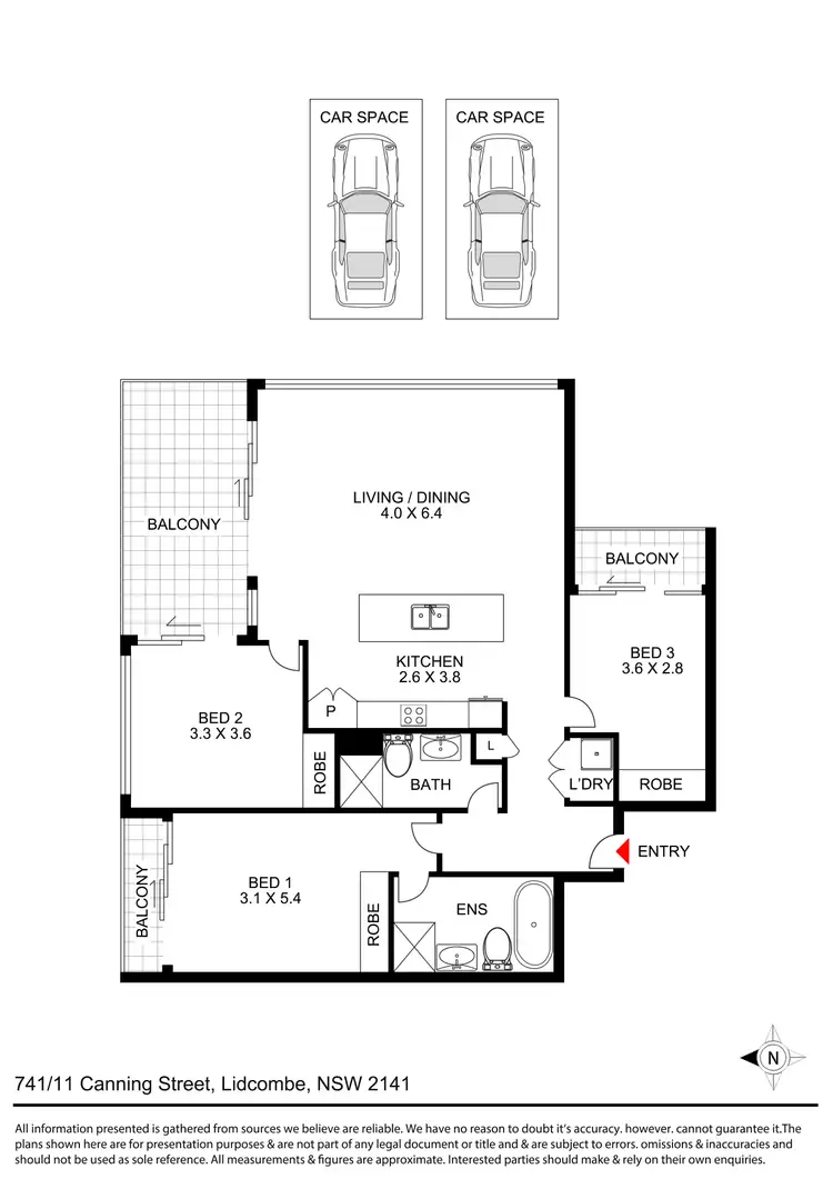 Floorplan of Homely apartment listing, 741/11 Canning Street, Lidcombe NSW 2141