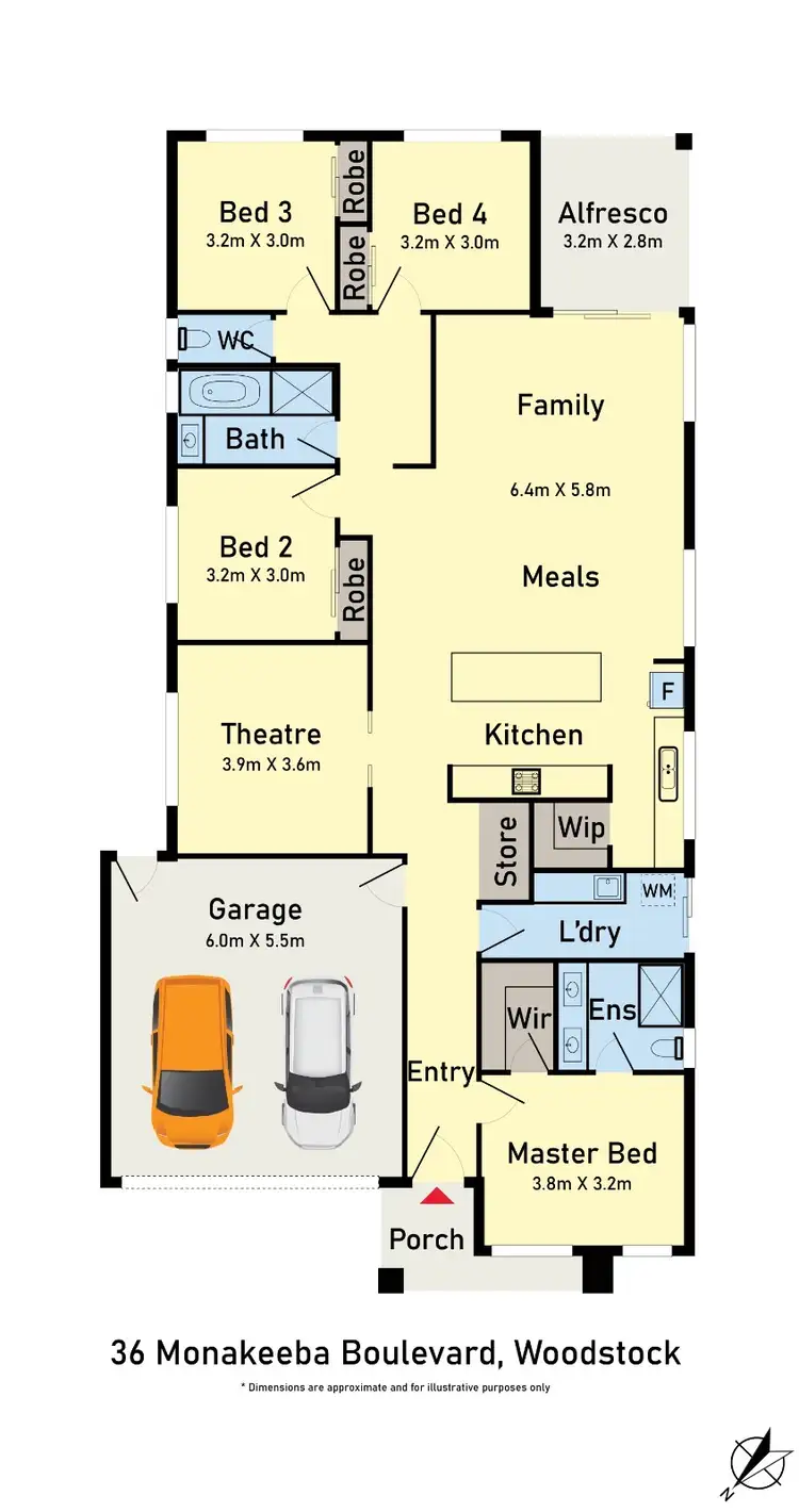 Floorplan of Homely house listing, 36 Monakeeba Boulevard, Donnybrook VIC 3064