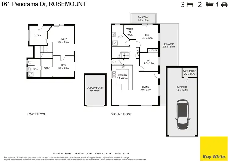 Floorplan of Homely house listing, 161 Panorama Drive, Rosemount QLD 4560