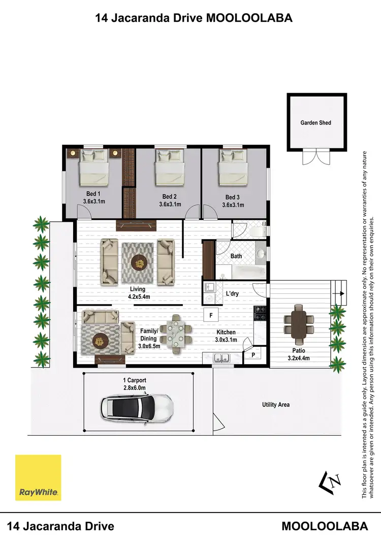 Floorplan of Homely house listing, 14 Jacaranda Drive, Mooloolaba QLD 4557