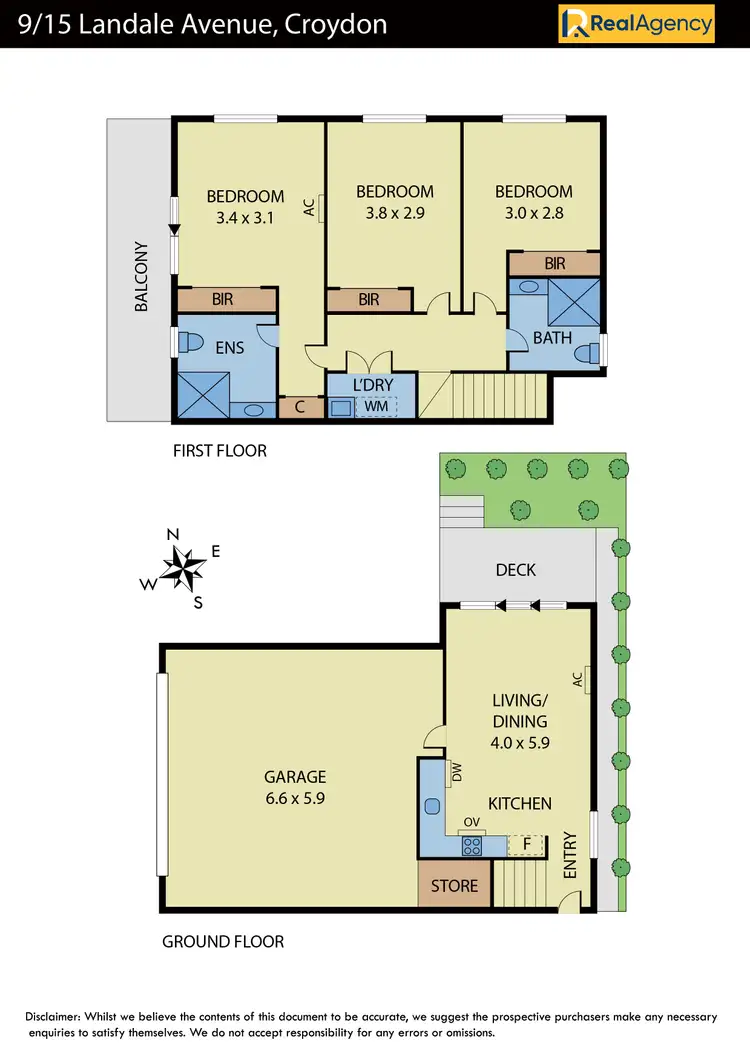Floorplan of Homely townhouse listing, 9/15 Landale Avenue, Croydon VIC 3136